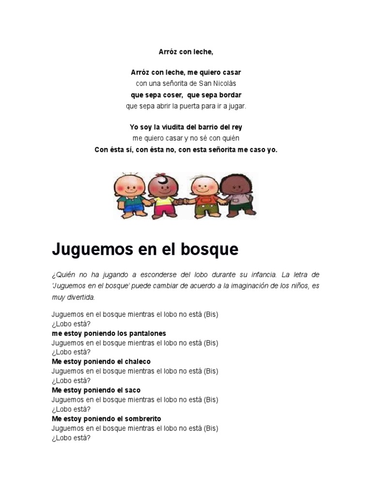 Ronda Infantil Arróz Con Leche Ocio Sicología y