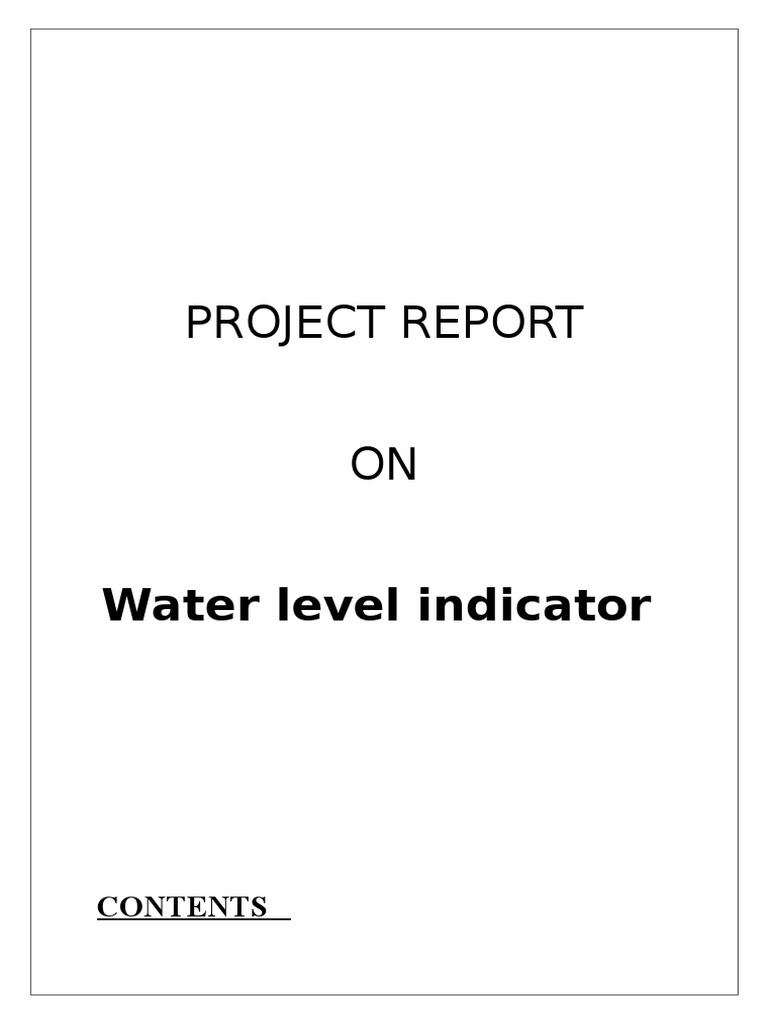 Project Report ON Water Level Indicator PDF Printed Circuit Board