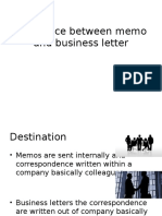 Difference Between Memo and Business Letter
