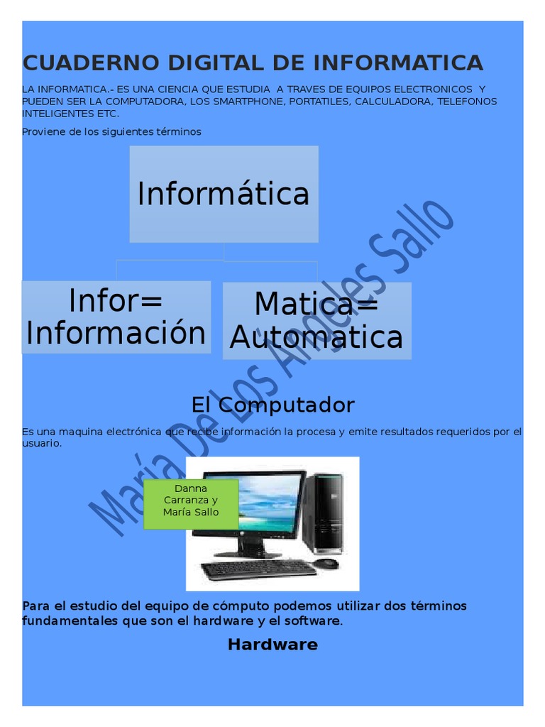Cuaderno Virtual Informatica | PDF
