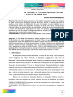 ANALISE ESPACIAL DOS VOTOS DOS DEPUTADOS ESTADUAIS ELEITOS EM 2006 E 2010