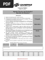 Agente Técnico de Produção I - Operador de Sistemas I_Sanepar_2004