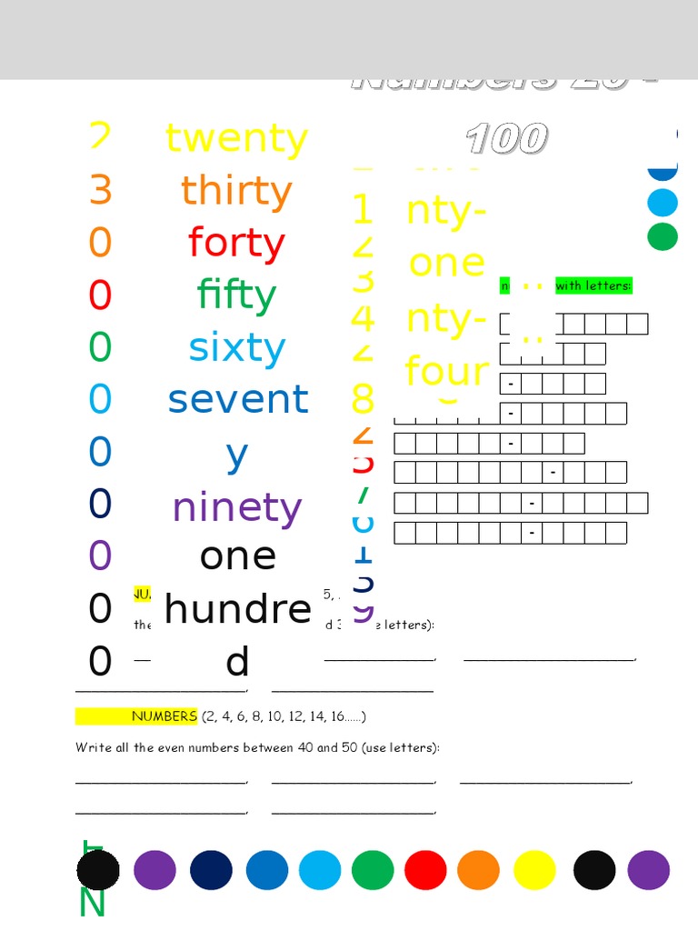 Numbers 20100 | PDF