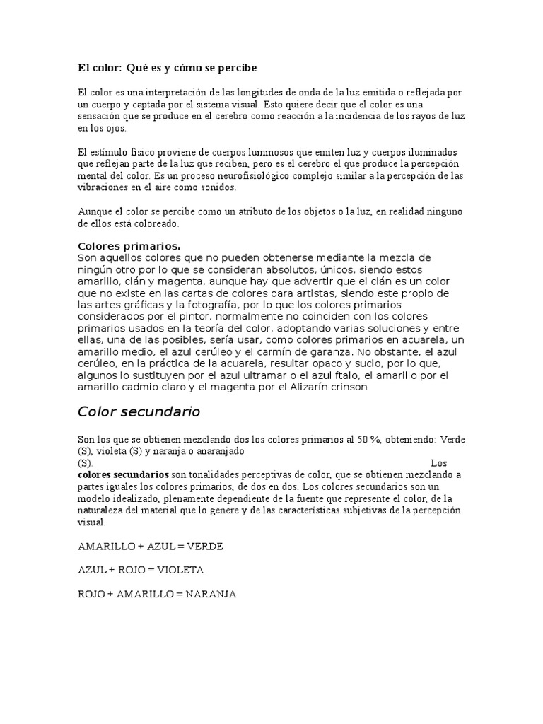 Definicion del color | Color | Azul | Free 30-day Trial | Scribd