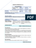 Sesión de Aprendizaje N°1 FCC 3° Sec.