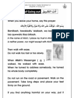 Grade 1 Islamic Studies - Worksheet 6.3 - Etiquettes of Going Out