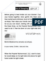 Grade 1 Islamic Studies - Worksheet 6.4 - Etiquettes of Sleeping