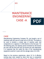 Maintenance Engineering Case - A: Technology-Based Productivity