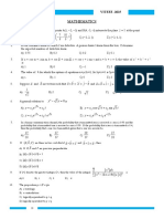 VITEEE 2015 Mathematics Sample Paper