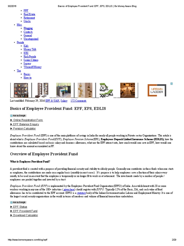 Understanding EPF, EPS, and EDLIS | PDF | Pension | Factor Income ...