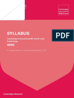 Cambridge - Sylabus