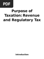 Revenue and Regulatory Tax