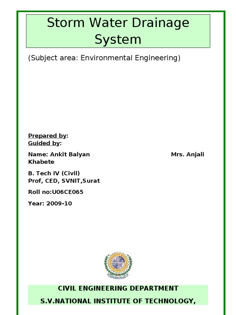 Storm Water Drainage System in Surat | PDF | Storm Drain | Stormwater