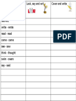 Look.say.Cover.write. Irregular Verbs