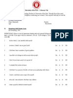 Self-Esteem Related To Communication Questionnaire