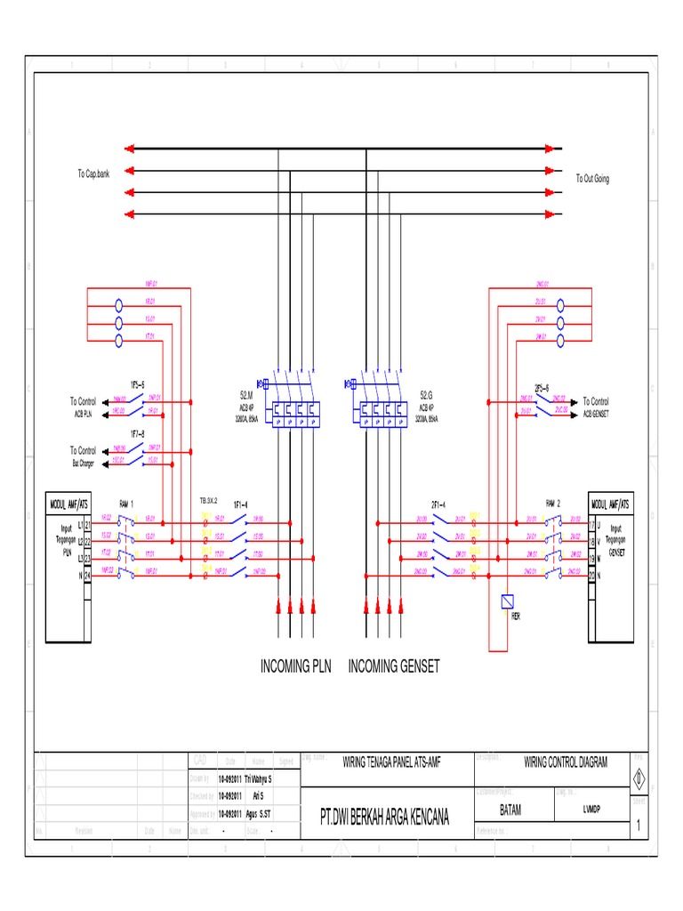 ATS AMF Genset Wiring Diagram | PDF