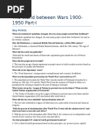 The World Between Wars 1900-1950 Part-I