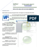 Insertar Una Marco de Agua en Un Documento Word 2010