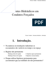 Transientes Hidráulicos  em dutos forçados