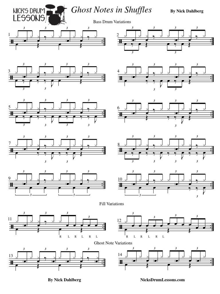 Ghost Notes With Shuffles | PDF