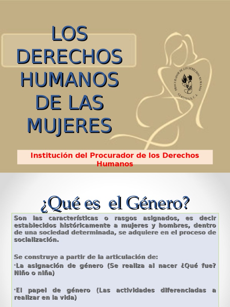 Los Derechos Humanos de Las Mujeres | PDF | Hombre | Género