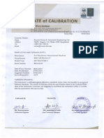 Certificate of Calibration: OTS Limited
