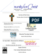 Community For Christ: Service of The Cross