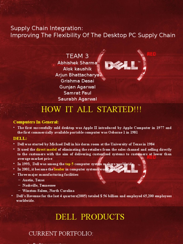 Dell Case Supply Chain Management | PDF | Dell | Logistics
