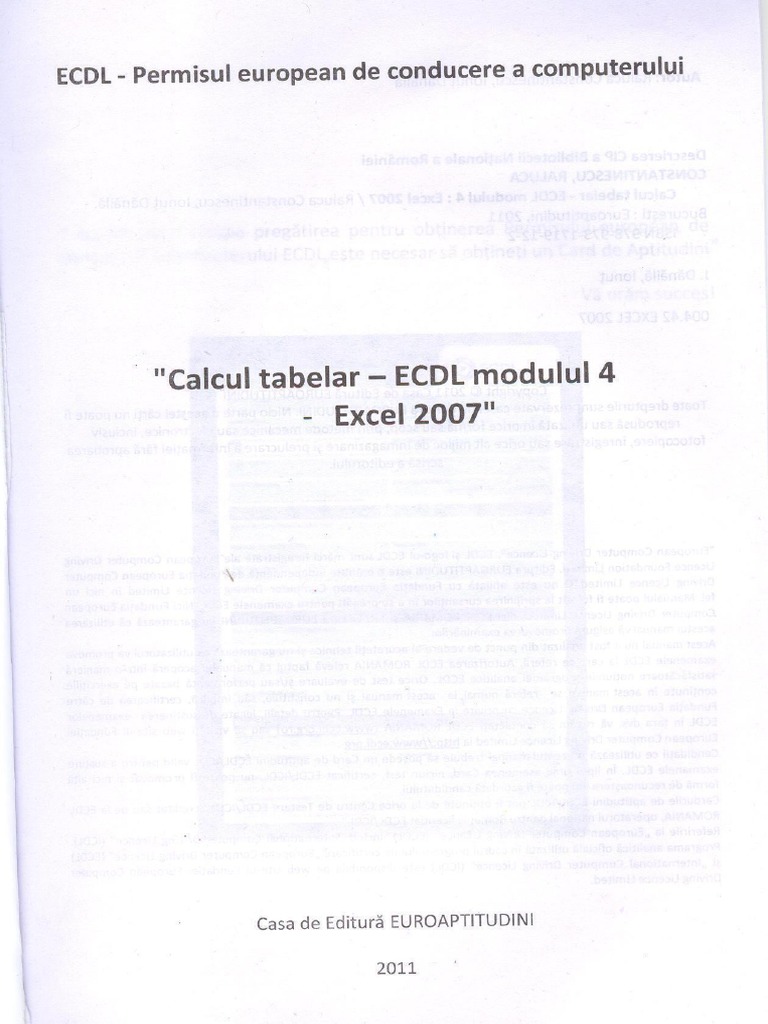 Manual 4 Pentru Examen ECDL . | PDF