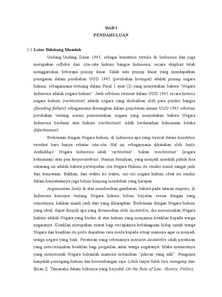 Paper Konsep Negara Hukum Dan Demokrasi Dalam Sistem Ketatanegaraan Indonesia