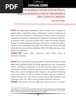 LOURENÇO, A.L.. Novas Possibilidades de Formação Da Agenda Pública e Incremento Democrático a Partir Da Transformação Do Modelo Jornalístico Tradicional