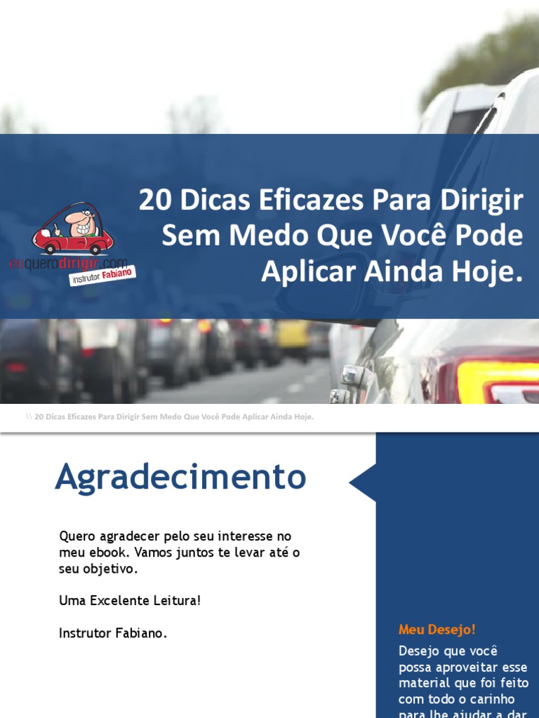 Dicas para Dirigir Sem Medo Hoje | PDF | Tráfego | Carro
