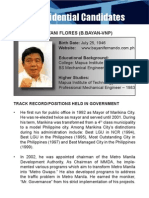 (Philippine Elections 2010) Fernando, Bayani: Vice-Pres Candidate Profile