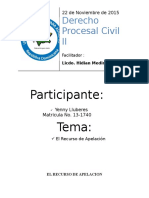 Lea lo relativo al recurso de apelacion y responda (PROCESAL CIVIL II).docx