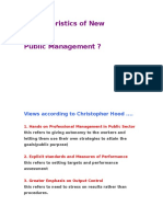 Characteristics and Views of New Public Management