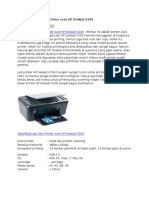 Spesifikasi Dan Fitur Printer Scan HP Deskjet K209