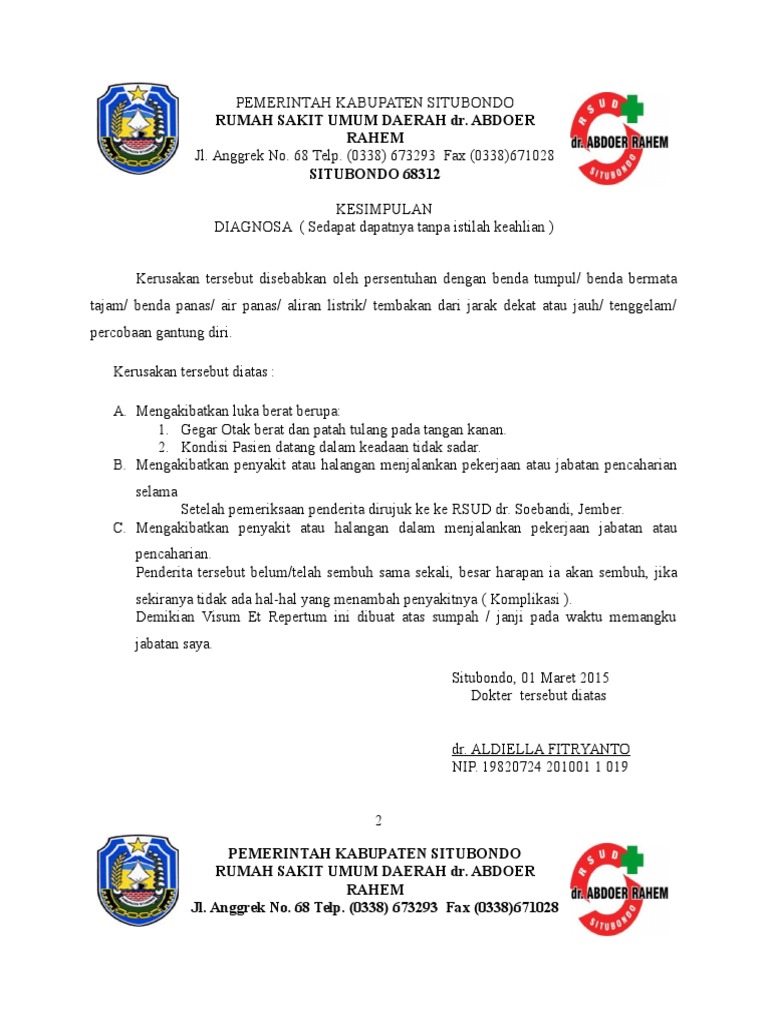 Contoh Surat Visum
