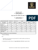 Price List: Basic Sales Price (BSP) at Rs 4500/-Sq FT