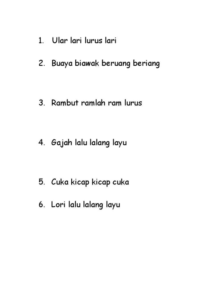 Pembelit Lidah Bahasa Melayu