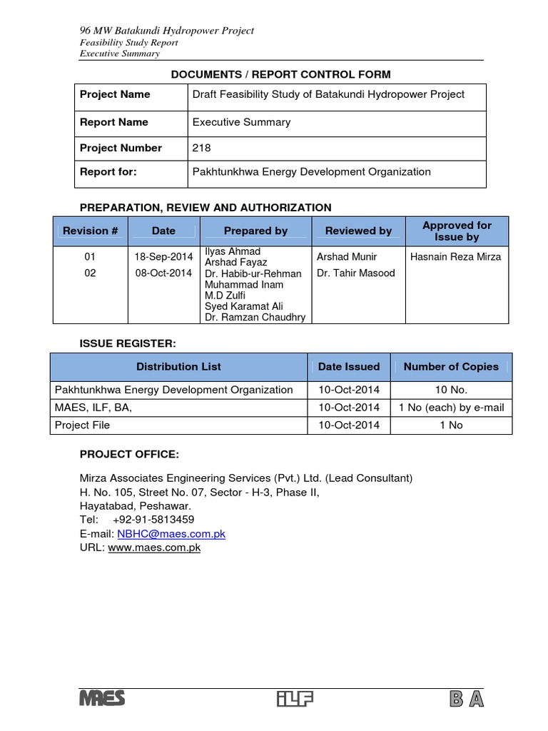 Batakundi Hydropower Project Overview | PDF | Dam | Reservoir