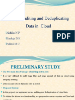 Secure Auditing and Deduplicating Data in Cloud: Akhila N P