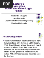 Logic Gates: Power and Other Logic Family