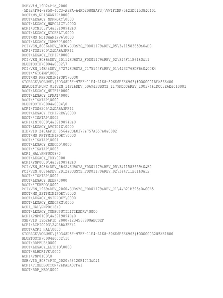 Device Driver Identifiers | PDF | Physical Layer Protocols | Computer ...