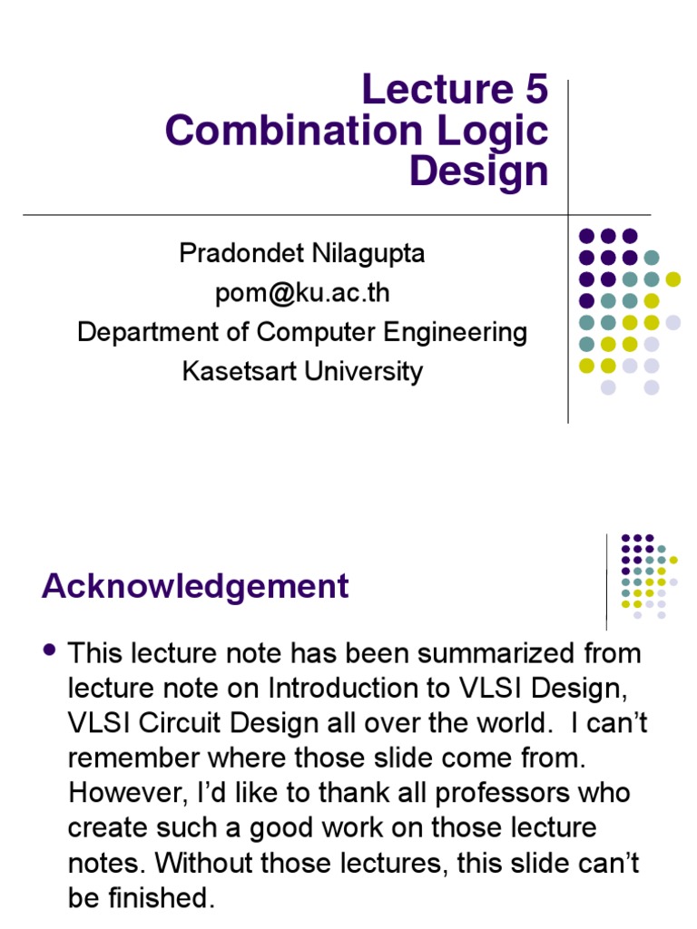 Combinational Logic Design Overview | PDF | Boolean Algebra | Teaching ...