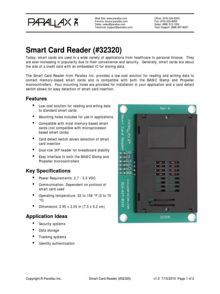 Smart Card Reader v1.0 | PDF | Smart Card | Digital Technology
