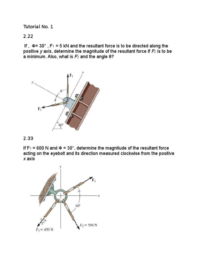 Tutorial 1 | PDF | Angle | Classical Mechanics