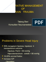 Perioperative Management OF Brain Trauma: Tatang Bisri Konsultan Neuroanestesi IDSAI