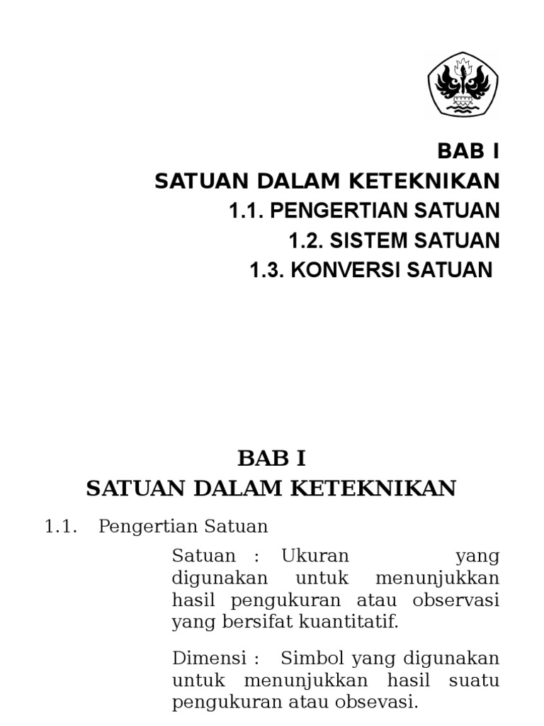 Satuan Teknik dan Konversi | PDF | Sistem Satuan Internasional | Kilogram