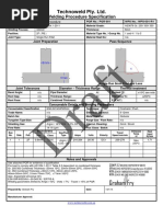 Welding Procedure Specification Sample