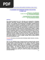 E-Learning in Romanian Higher Education: A Study Case